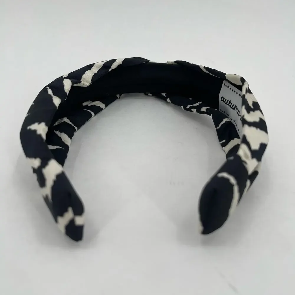 AUTUMN ADEIGBO Headband NEW Zebra Animal Print Black Hair Accessory Rare NWOT